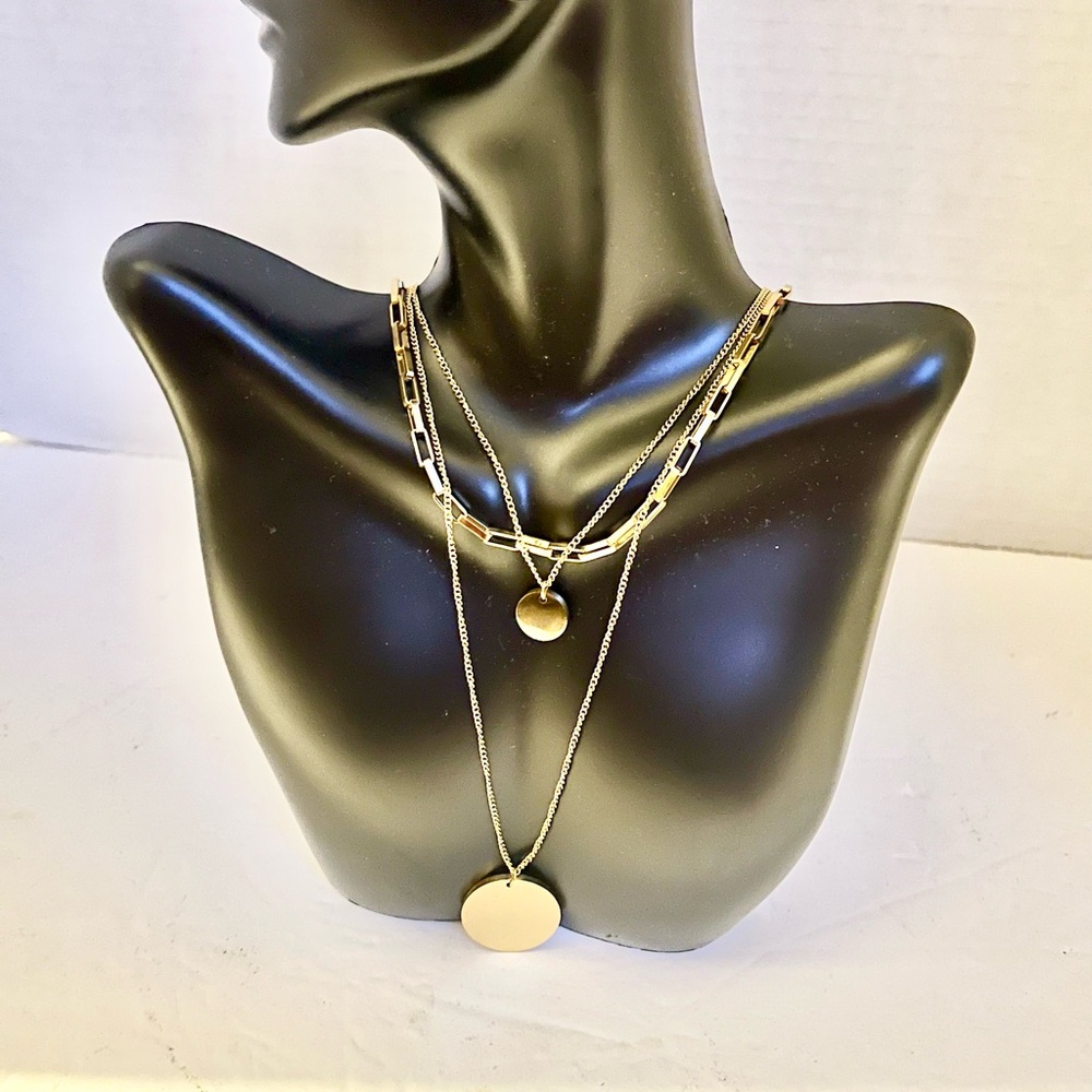 Stainless Steel 18K Gold Plated layered necklace